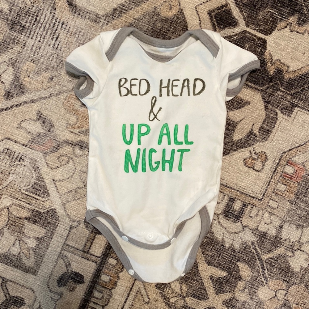 Bed head & up all night onesie